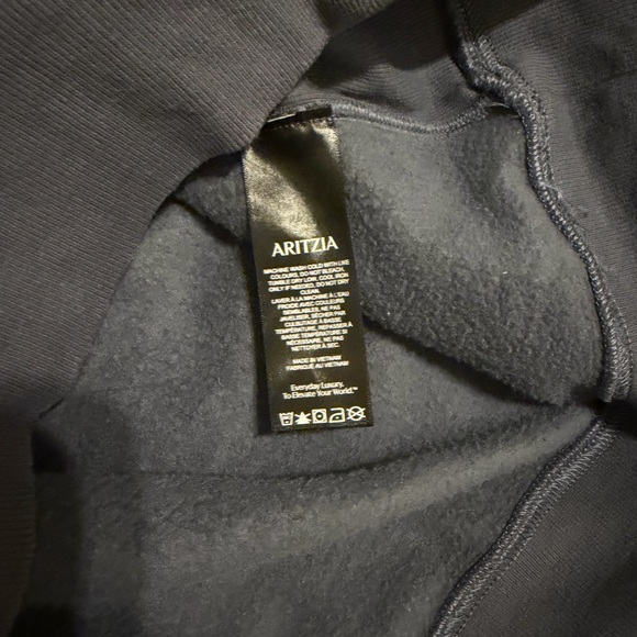 Aritzia Boyfriend Fit Sweatfleece Cozy Fleece Half Zip Gray Size Large - Picture 5 of 5